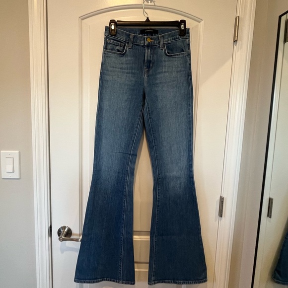 J Brand - Valentina High-Rise Flare Jeans Size 25 Endeavor Wash Long Inseam - Picture 5 of 11